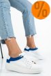 Pantofi sport femei piele naturala alb albastru 3s77000