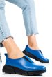 Pantofi sport femei piele naturala bleumarin 2002l