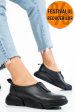 Pantofi sport femei piele naturala negri 2002l