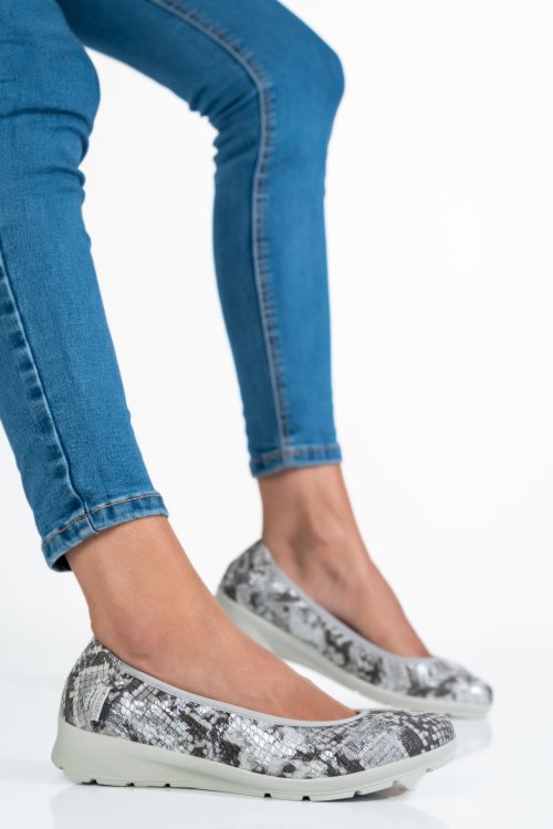Espadrile  gri argintiu piele naturala 3s7706150