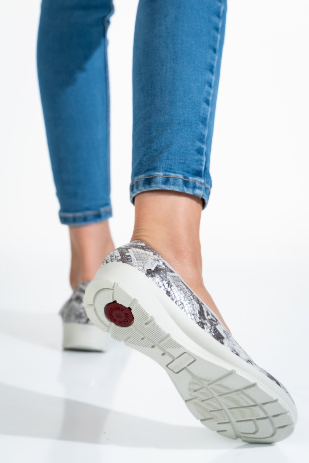 ESPADRILE  GRI ARGINTIU PIELE NATURALA 3S7706150