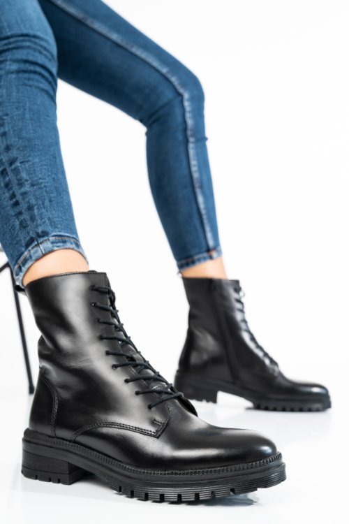 Ghete dama piele naturala negre ws77h54h06