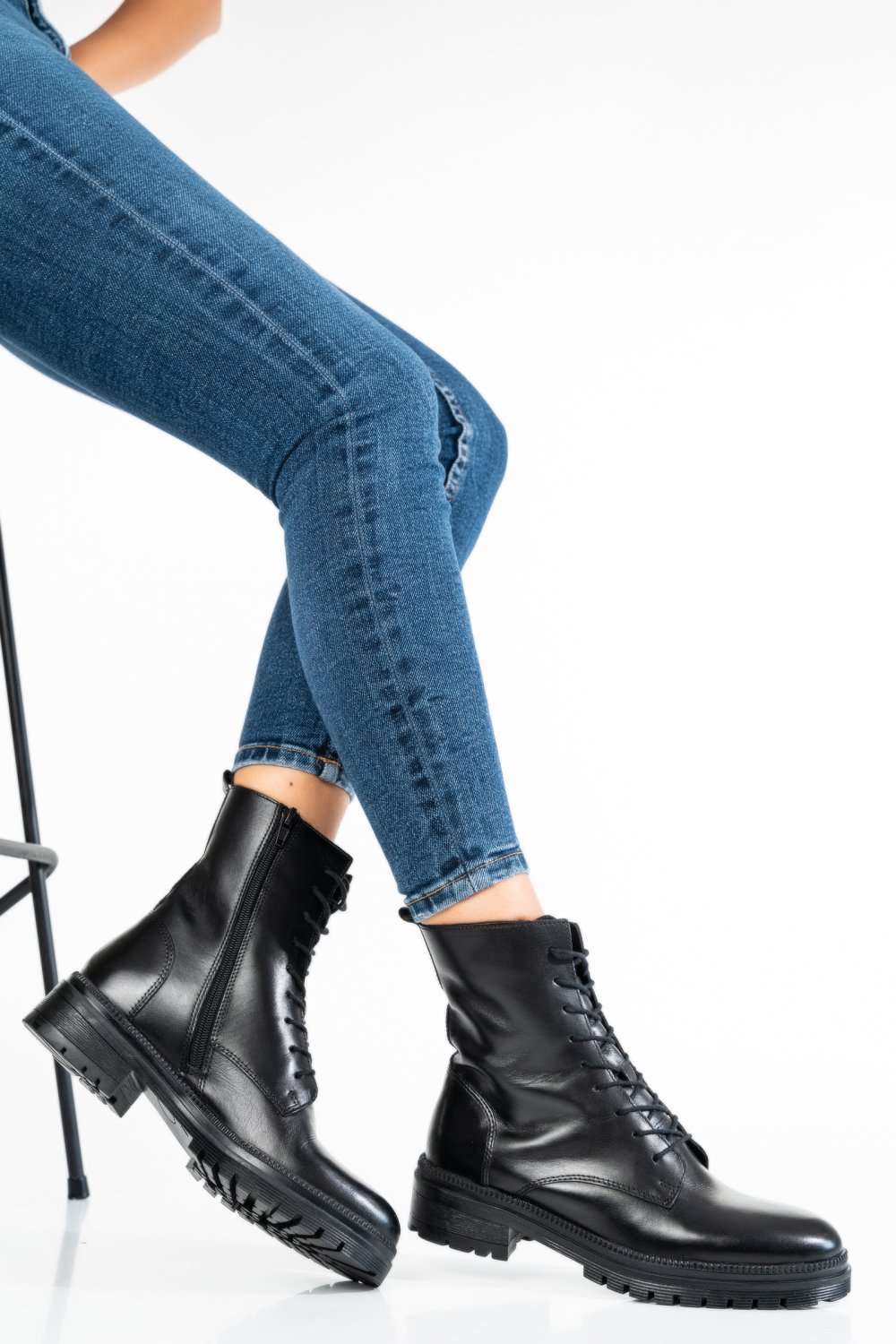 GHETE DAMA PIELE NATURALA NEGRE WS77H54H06