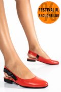 SANDALE ROSII PIELE NATURALA 6S7700