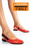 SANDALE ROSII PIELE NATURALA 6S7700