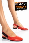 SANDALE ROSII PIELE NATURALA 6S7700