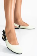 SANDALE VERDE DESCHIS PIELE NATURALA 6S7700
