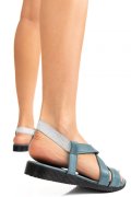 SANDALE ALBASTRE PIELE NATURALA 661005FLBL