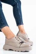 PANTOFI BEJ PIELE NATURALA 2S7722673NP