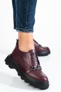 PANTOFI BORDO PIELE NATURALA 2S7722673NP
