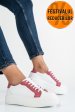 Pantofi sport alb bordo piele naturala 3s77005