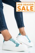 PANTOFI SPORT ALB BLEU PIELE NATURALA 3S77005