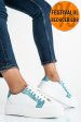 Pantofi sport alb bleu piele naturala 3s77005