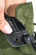GHETE FEMEI PIELE NATURALA INTOARSA VERZI 222836SP