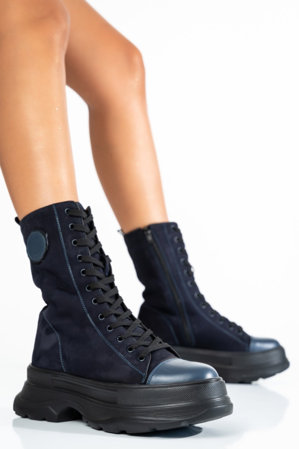 GHETE FEMEI PIELE NATURALA BLEUMARIN 222861NBK