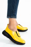PANTOFI SPORT DAMA PIELE NATURALA GALBEN 2002L
