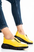 PANTOFI SPORT DAMA PIELE NATURALA GALBEN 2002L