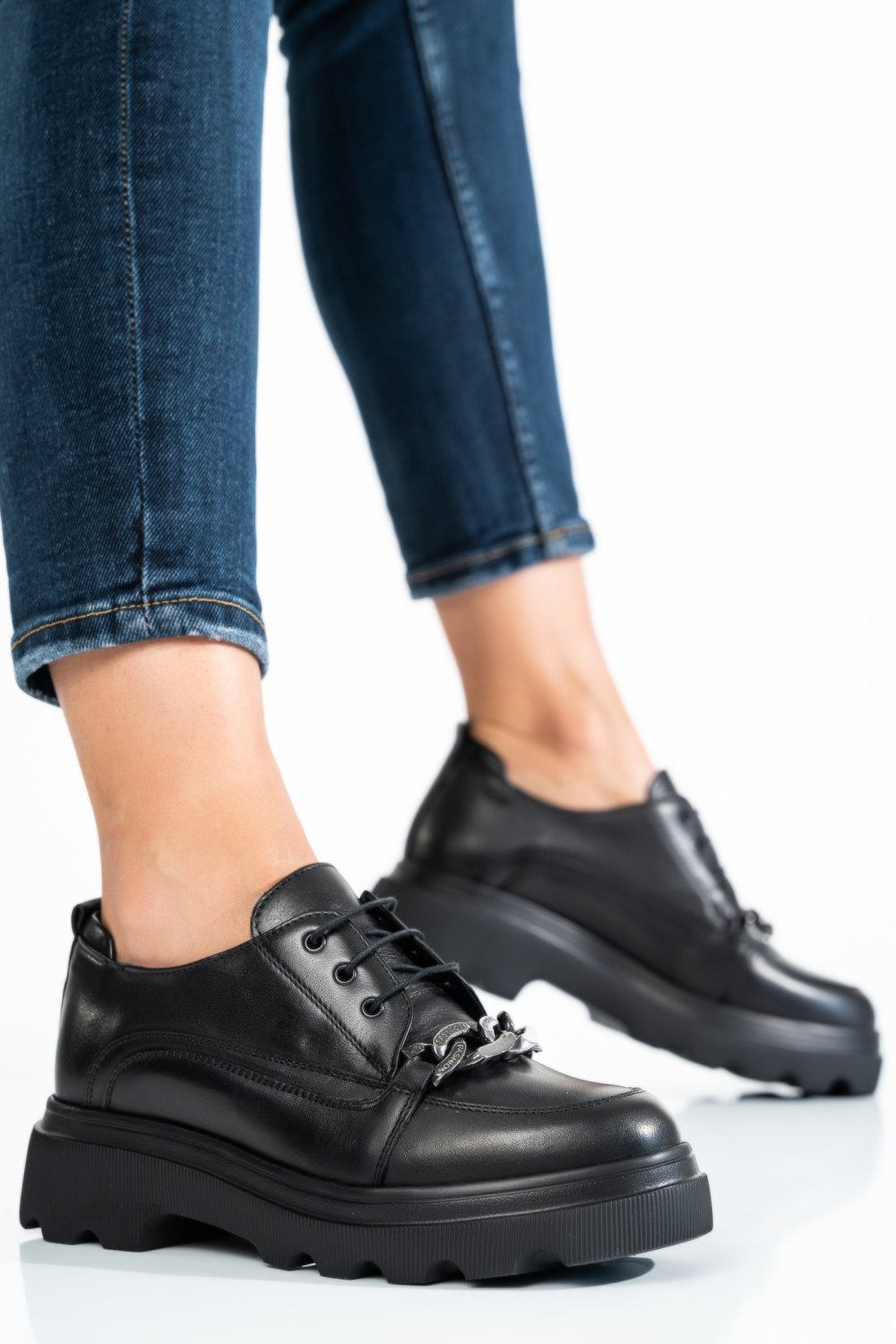 PANTOFI NEGRI PIELE NATURALA 2S7722673NP