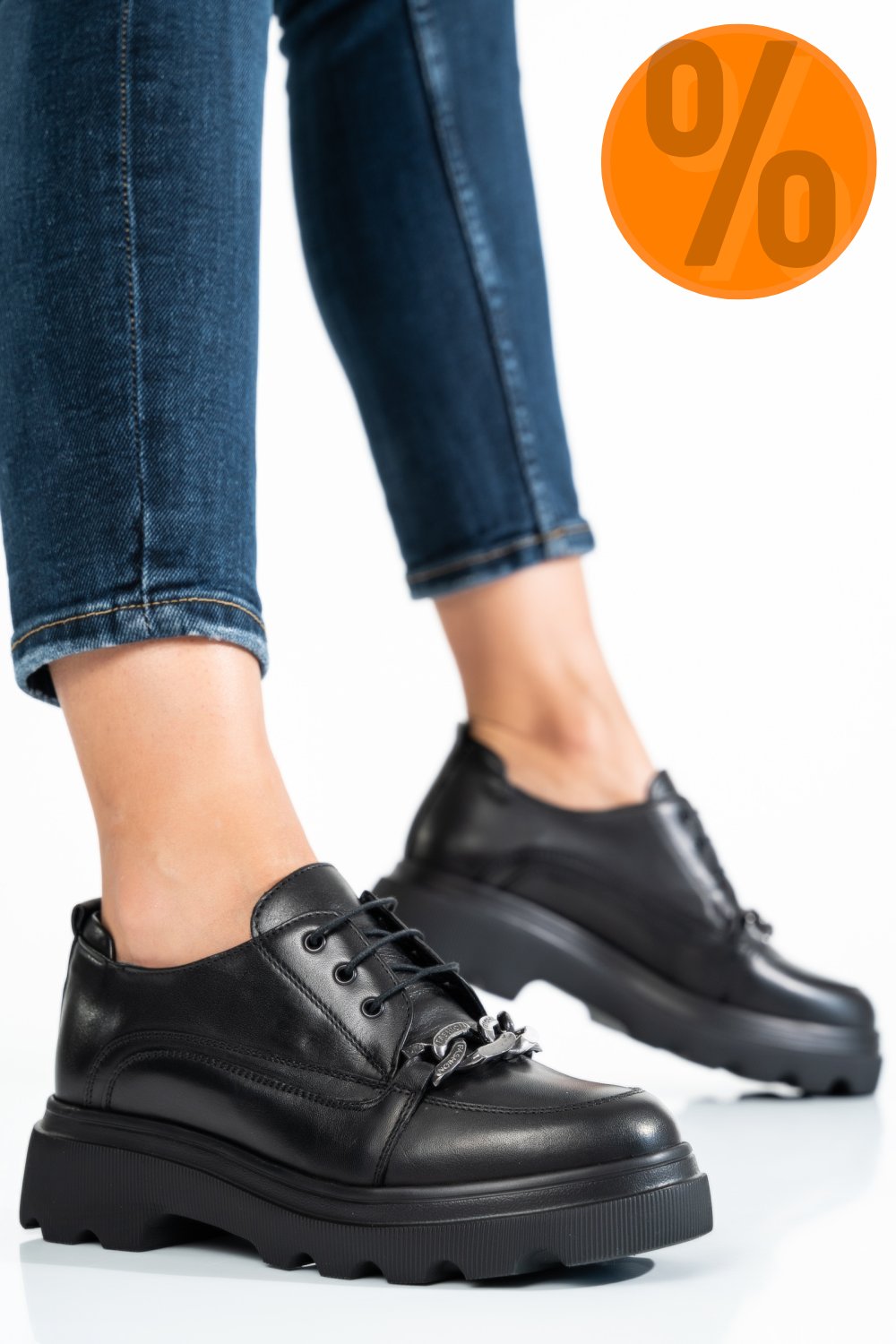 PANTOFI NEGRI PIELE NATURALA 2S7722673NP