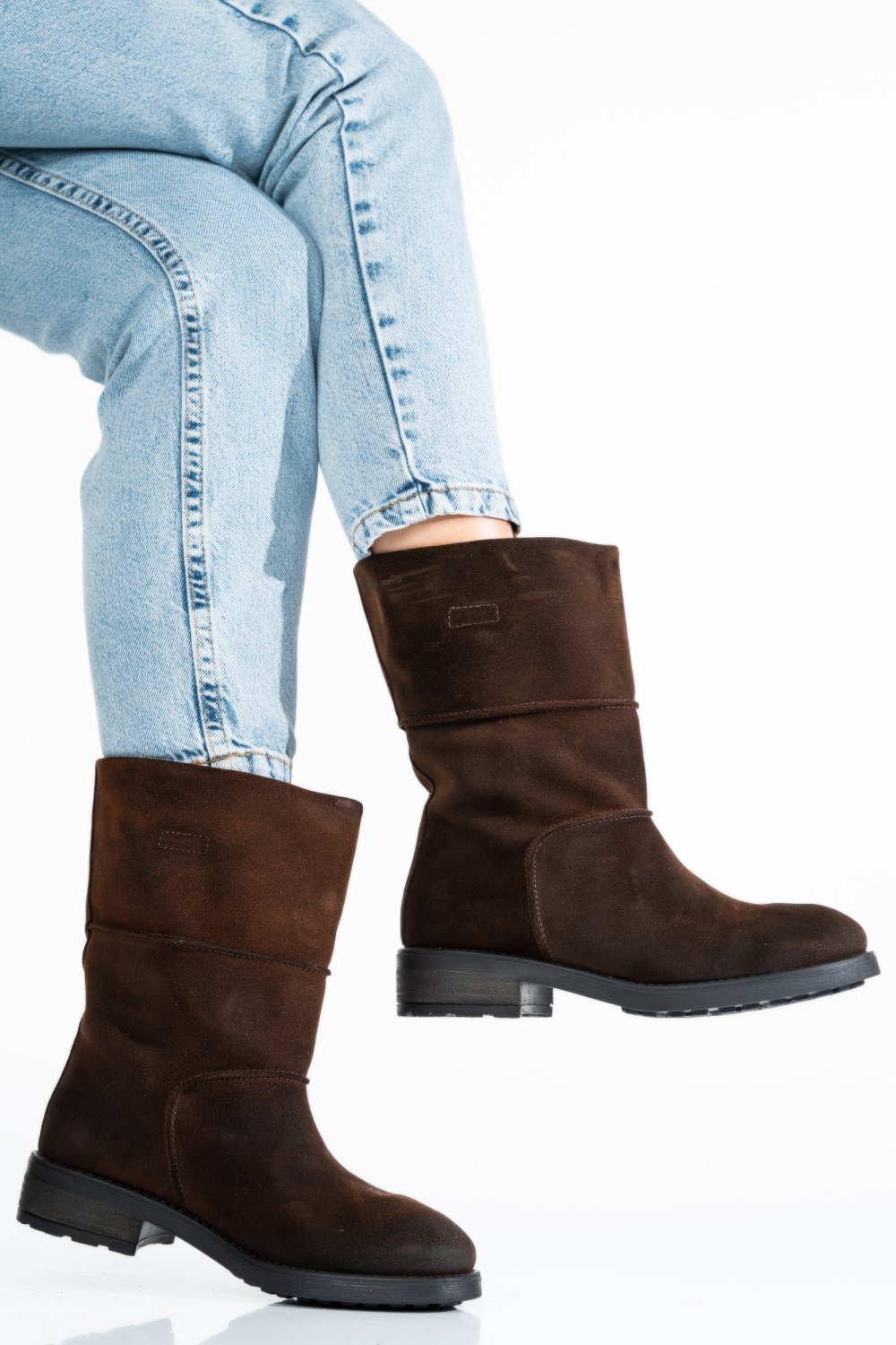 CIZME DAMA PIELE NATURALA INTOARSA MARO 2S778221