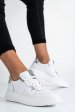 Pantofi sport alb argintiu piele naturala 2s77021