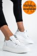 Pantofi sport alb argintiu piele naturala 2s77021