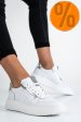 Pantofi sport alb argintiu piele naturala 2s77021