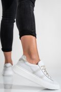 PANTOFI SPORT ALB BEJ PIELE NATURALA 2S77023