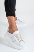 PANTOFI SPORT ALB BEJ PIELE NATURALA 2S77023