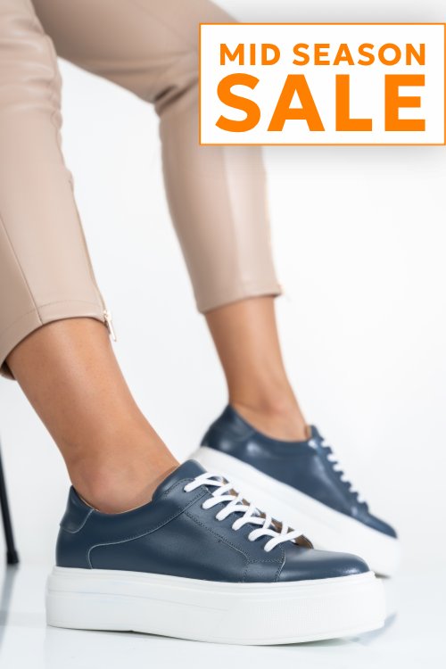 Pantofi sport bleumarin piele naturala 3s77001