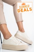 PANTOFI SPORT DAMA PIELE NATURALA BEJ 3S77001