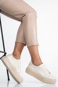 PANTOFI SPORT DAMA PIELE NATURALA BEJ 3S77001