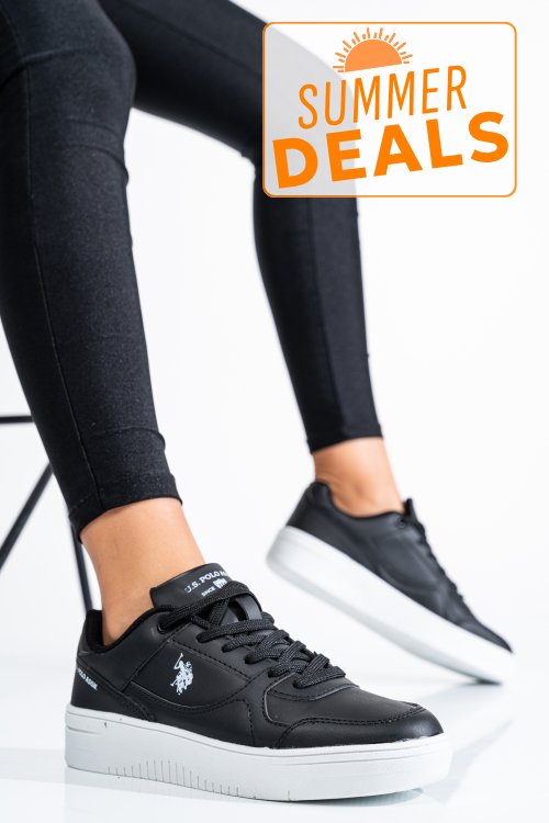 U.s. polo assn, pantofi sport black white lee-wmn
