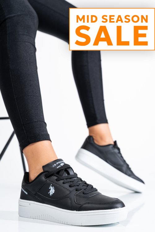U.s. polo assn, pantofi sport black white lee-wmn