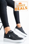 U.S. POLO ASSN, PANTOFI SPORT BLACK WHITE LEE-WMN