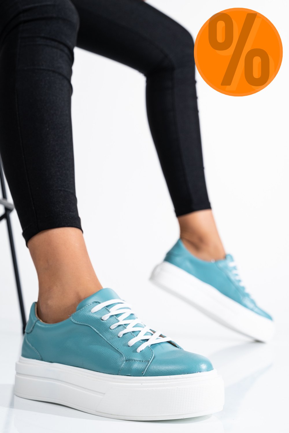 PANTOFI SPORT DAMA PIELE NATURALA BLEU 3S77001