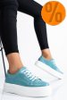 Pantofi sport dama piele naturala bleu 3s77001