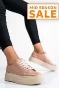 PANTOFI SPORT DAMA PIELE NATURALA NUDE 3S77001