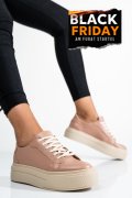 PANTOFI SPORT DAMA PIELE NATURALA NUDE 3S77001