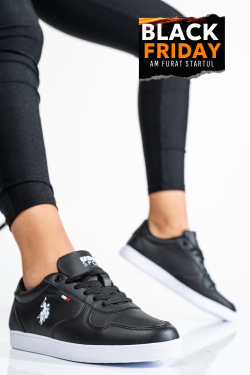U.s. polo assn, pantofi sport black thunder