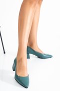 PANTOFI VERDE INCHIS PIELE NATURALA 1S77460