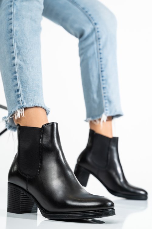 Ghete dama piele naturala negre ws77h70h02
