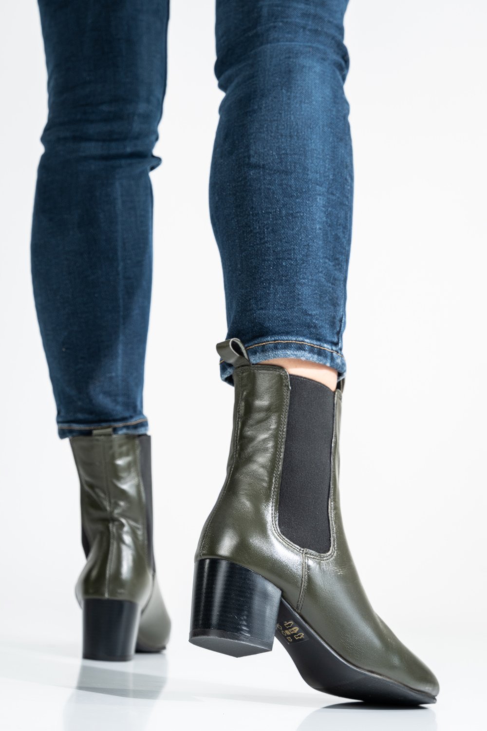 GHETE DAMA PIELE NATURALA OLIVE 8S77585