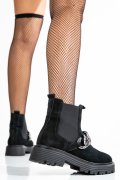 GHETE DAMA PIELE NATURALA INTOARSA NEGRE 2S7722829SP