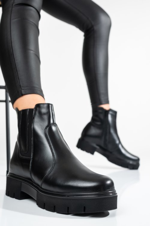 Ghete dama piele naturala negre 9s7759