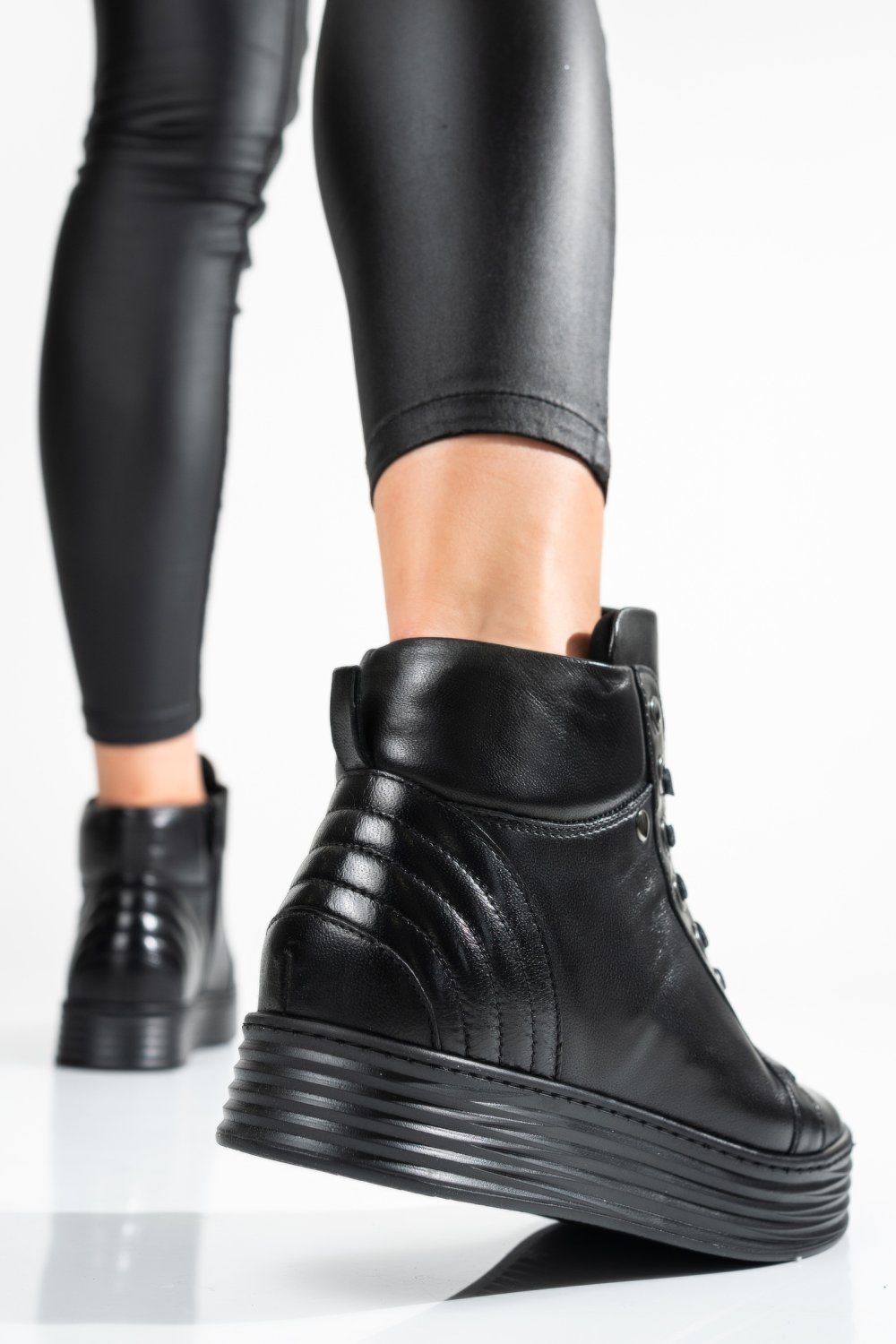 SNEAKERS NEGRI PIELE NATURALA 4S7718300