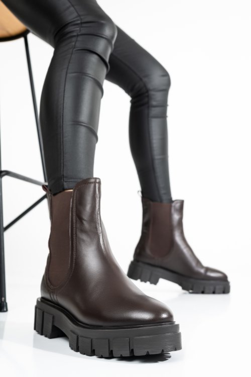Ghete dama piele naturala maro 8s77568