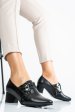 Pantofi dama piele naturala negru argintiu 1s77434