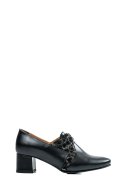 PANTOFI DAMA PIELE NATURALA NEGRU ARGINTIU 1S77434