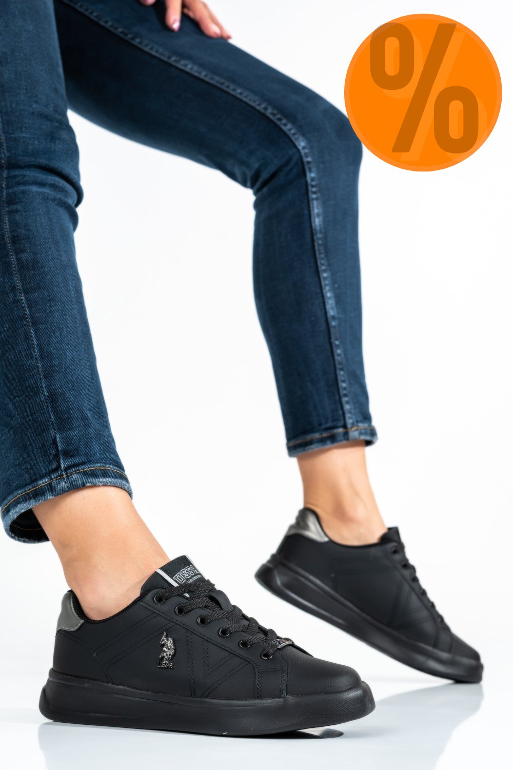 U.S. POLO ASSN, PANTOFI SPORT BLACK EXTRA-1PR
